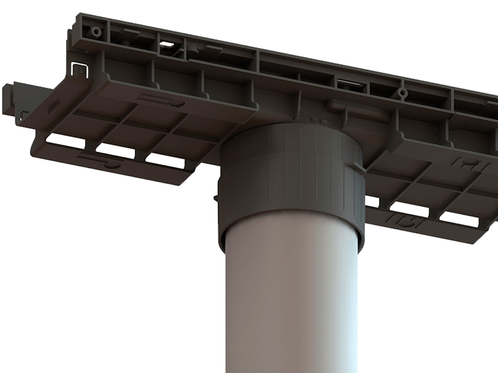 Rigola POLYMAX BASIC DN100 H55 cu gratar metalic zincat, clasa de sarcini pina la 3 tone (1000x145x55)